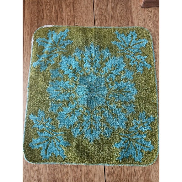 Teal And Avocado 70’s Washcloth Terry Cloth Fieldcrest - Picture 4 of 4